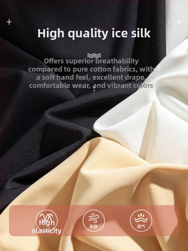 Γυναικείες παντελόνες ασφαλείας από ice silk, καλοκαιρινές, λεπτές, κατάλληλες και για εξωτερική χρήση, χωρίς ραφές, μήκος capri, μεγέθη plus