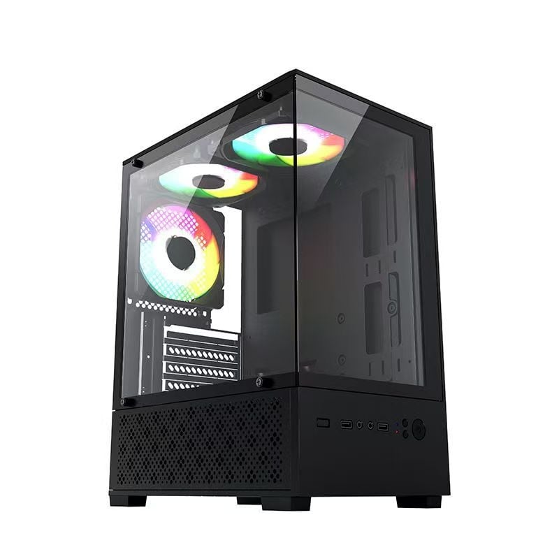 X-2 Sea View Room компютърен корпус – MATX/ATX mid-tower, стоманен, с включено захранване, преден USB 3.0