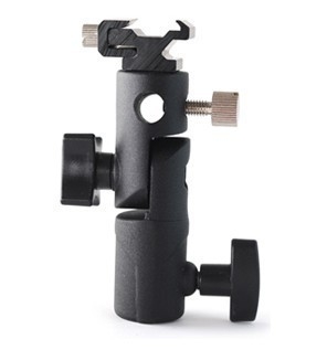 Metalni univerzalni nosač bljeskalice s E-tipom lampe i malom pan-tilt glavom, kompatibilan s tripodom