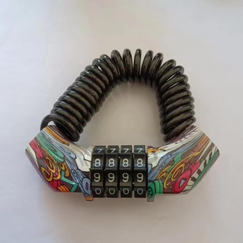 5012 Κλείδωμα αλυσίδας από ατσάλι για ποδήλατα και μοτοσικλέτες με συνδυαστικό κωδικό