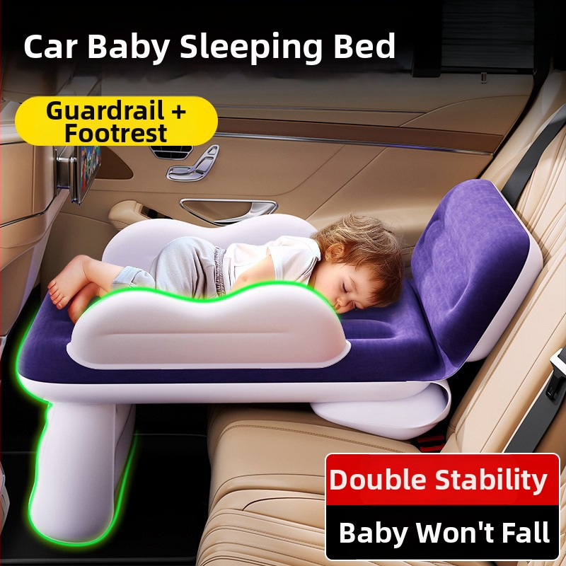 Cestovná postieľka pre bábätko do auta – nafukovacia matrac na zadné sedadlo