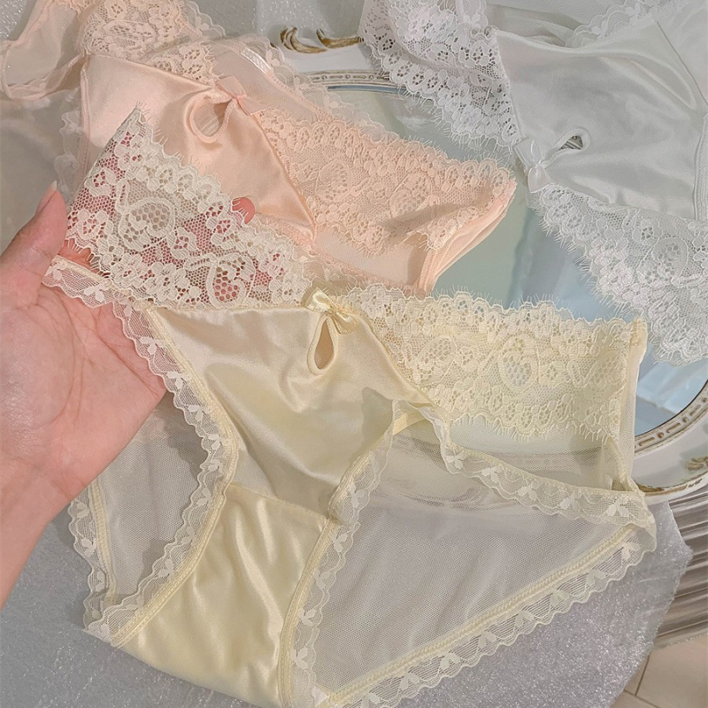 Francuski stil ženskih čipkastih gaćica – bezšivne, prozračné