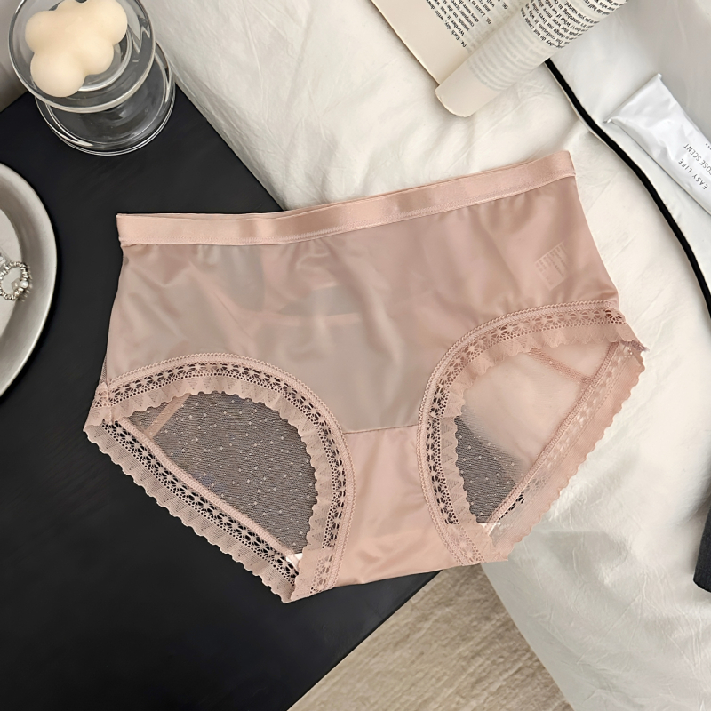 Žensko donje rublje od satena, lagani luksuz, seksi izrezani dizajn stražnjeg dijela, podstava od svile dud, srednja visina