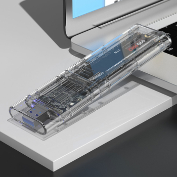 Vanjska kutija za SSD M.2 NVMe s prozirnim kućištem, USB 3.2, odvojiva