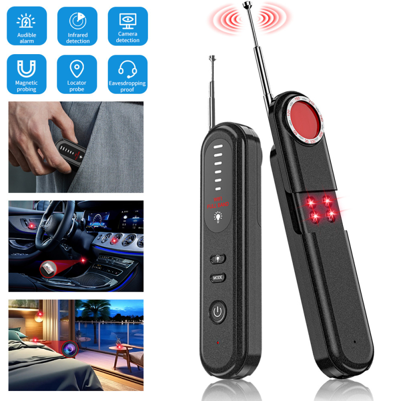 T01 detector wireless pentru camere ascunse cu scaner de lentile infraroase