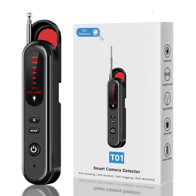 T01 detector wireless pentru camere ascunse cu scaner de lentile infraroase