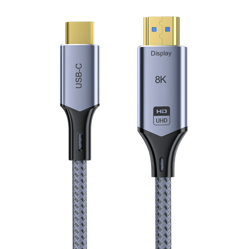 Type-C HDMI kábel, 8K/60, telefonokhoz, számítógépekhez és televíziókhoz