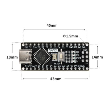Kompatibilno s Arduino Nano razvojnom pločom, poboljšana verzija ATmega328P mikrokontrolera, ploča za početničko programiranje