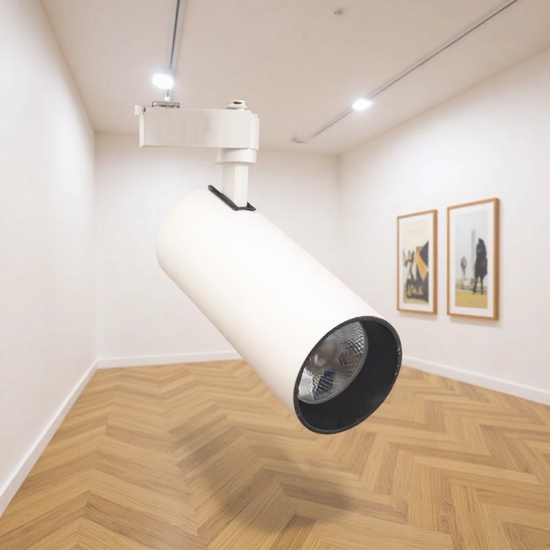 LED φωτιστικά γραμμής, αντιθαμπό μαλακό φως, προβολείς επιφανειακής τοποθέτησης για εμπορικά κέντρα και καταστήματα ένδυσης, ευθεία δέσμη, προσαρμοστικά