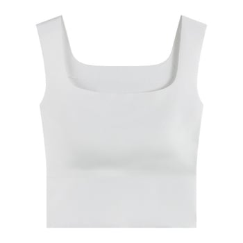 Bez rukava camisola s kvadratnim izrezom i jastučićima za prsa, Ice Silk tkanina, uski kroj