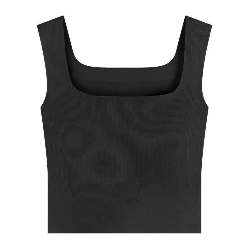 Bez rukava camisola s kvadratnim izrezom i jastučićima za prsa, Ice Silk tkanina, uski kroj