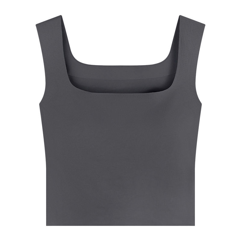 Bez rukava camisola s kvadratnim izrezom i jastučićima za prsa, Ice Silk tkanina, uski kroj