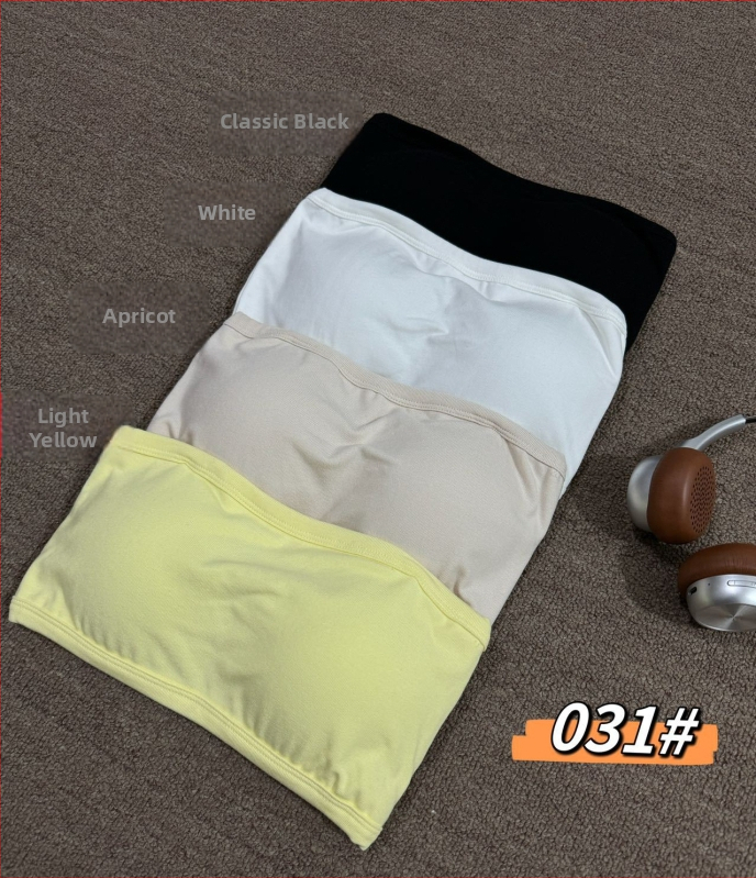 031# Seksi top bez naramenica s prorezanim uzorkom i križnim leđima, proljeće-ljeto, novi model