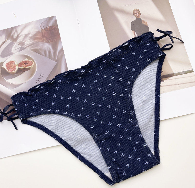 7A antibakterijske ženske gaćice, prozračan pamuk u preponama, tanak kroj, tisk mašnice, slatko i seksi briefs