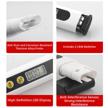 Domáci TDS tester na pitnú vodu – prenosné pero na meranie kvality vody (0–9990 ppm, 3V)