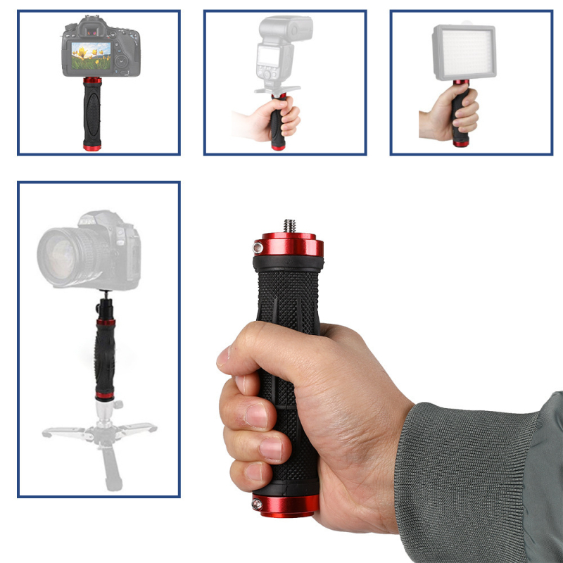DSLR ručna drška s gornjim držačem bljeskalice i LED svjetlom, kompaktni ručni stabilizator