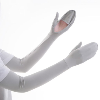 Női UV-védett Ice Silk hosszú ujjú kézvédő, teljes ujjfedéssel, vezetéshez és kerékpározáshoz