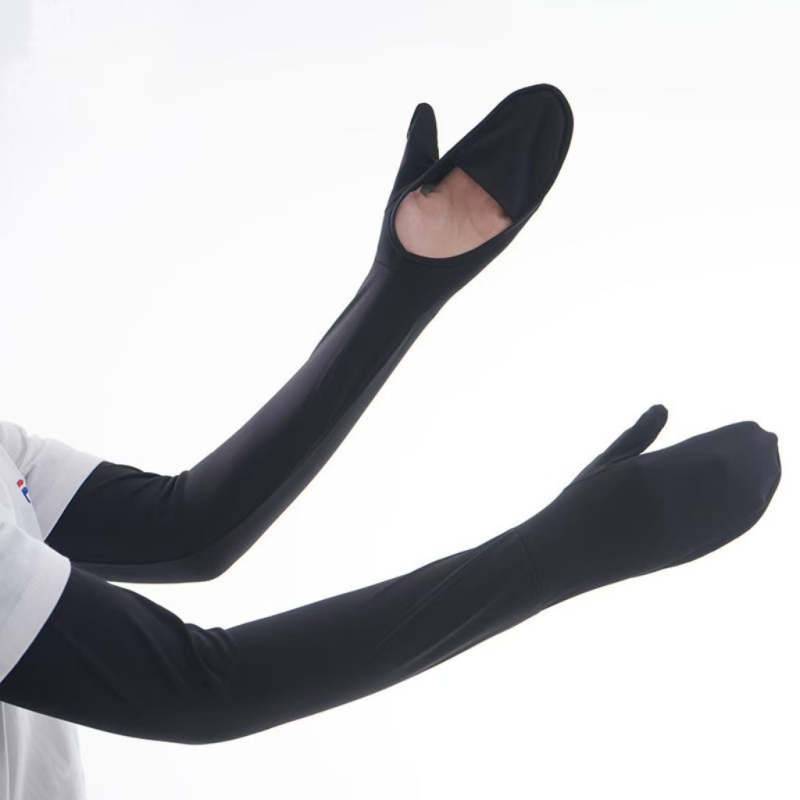 Női UV-védett Ice Silk hosszú ujjú kézvédő, teljes ujjfedéssel, vezetéshez és kerékpározáshoz