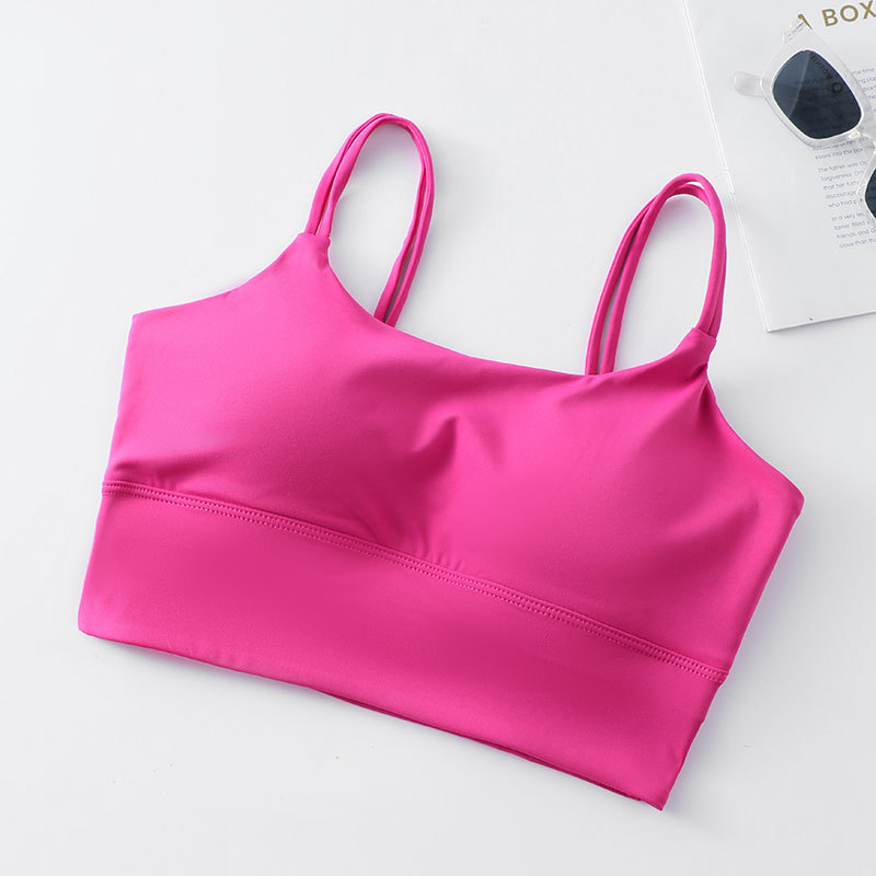 Dámske jednodielne fitness tielko s otvoreným chrbtom pre jogu, športová podprsenka s dvojitými ramienkami, tlmenie nárazov, vonkajšie športové spodné prádlo