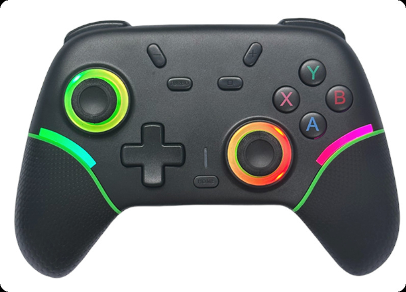 Switch 2 безжичен геймпад за PC с RGB светлинна лента, задни бутони и вибрация; съвместим с Nintendo Switch, Android и iOS