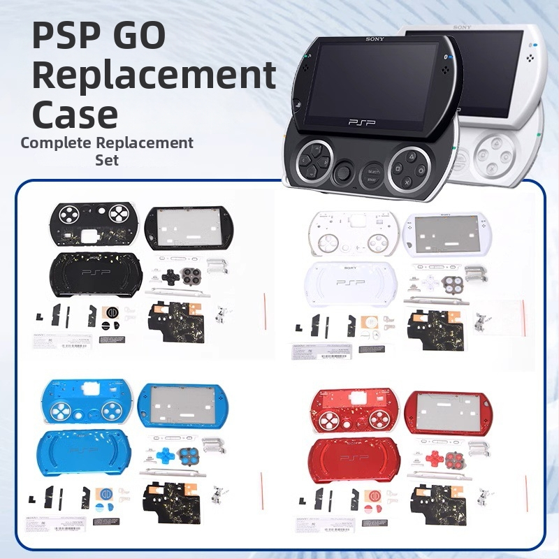 Kryt PSP Go – výmena so kompletným tlačidiel, skrutiek, príslušenstva a nálepiek