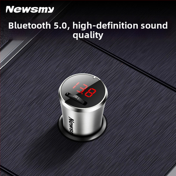 Newman HD автомобилен Bluetooth приемник MP3 плеър, компактно тяло, двупортово бързо зареждане и FM предавател