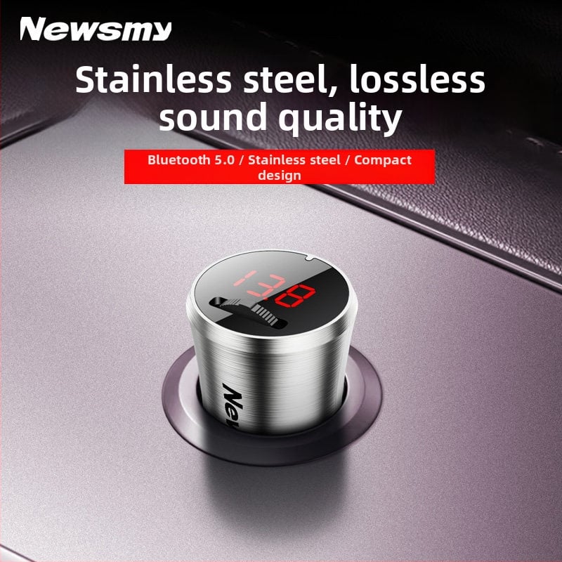 Newman HD автомобилен Bluetooth приемник MP3 плеър, компактно тяло, двупортово бързо зареждане и FM предавател