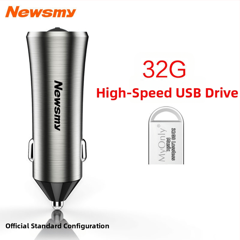 Newman HD автомобилен Bluetooth приемник MP3 плеър, компактно тяло, двупортово бързо зареждане и FM предавател