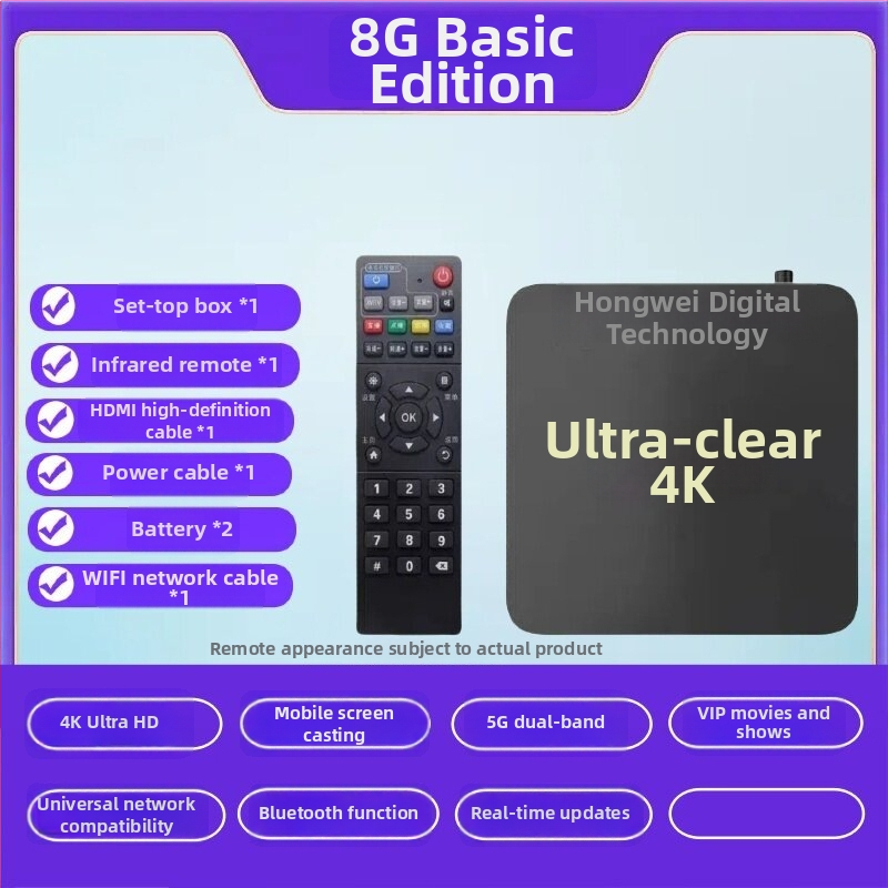 2025 nový model bezdrôtový sieťový set-top box s Wi-Fi 4K