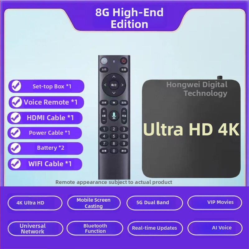 2025 nový model bezdrôtový sieťový set-top box s Wi-Fi 4K
