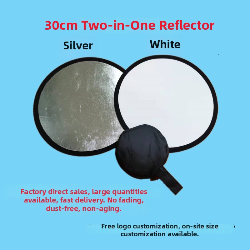 Päť v jednom skladací reflektor pre fotografovanie, rozmery 60/80/110 cm, farby zlatá, strieborná, biela, čierna, s mäkkým svetlom.