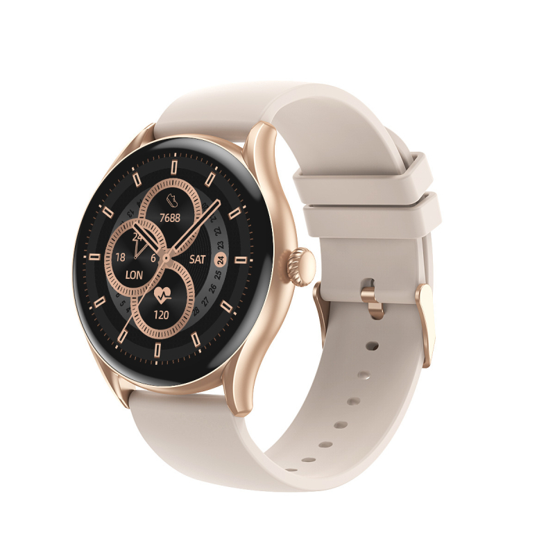 AW19 Smartwatch cu monitorizare a sănătăţii, apeluri Bluetooth şi baterie cu durată lungă, curea din silicon