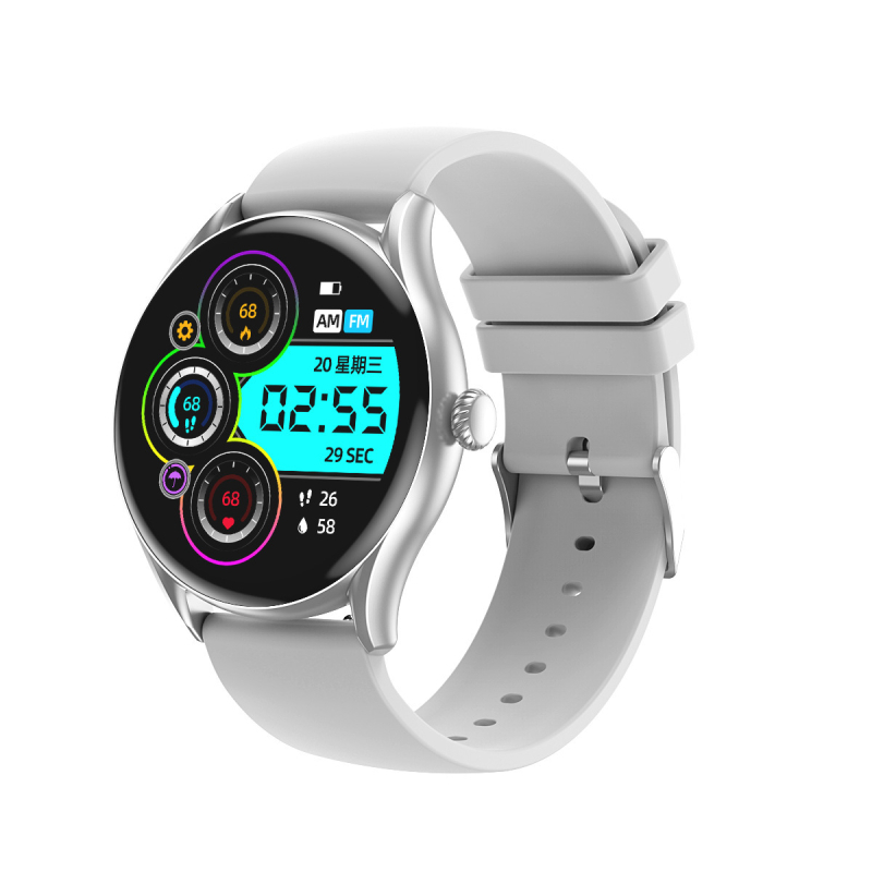 AW19 Smartwatch cu monitorizare a sănătăţii, apeluri Bluetooth şi baterie cu durată lungă, curea din silicon