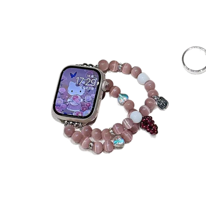 Cat's Eye Beaded remienok na hodinky Huawei 8/9, GT5/GT4, Watch4/3 Pro, Fit3