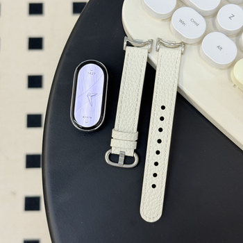 Kožni remen s teksturom kože s granuliranim uzorkom za Xiaomi Mi Band 10/9/NFC i Mi Band 8 Gen, s jednostavnom kopčom