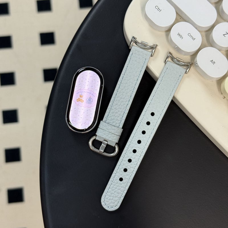 Kožni remen s teksturom kože s granuliranim uzorkom za Xiaomi Mi Band 10/9/NFC i Mi Band 8 Gen, s jednostavnom kopčom