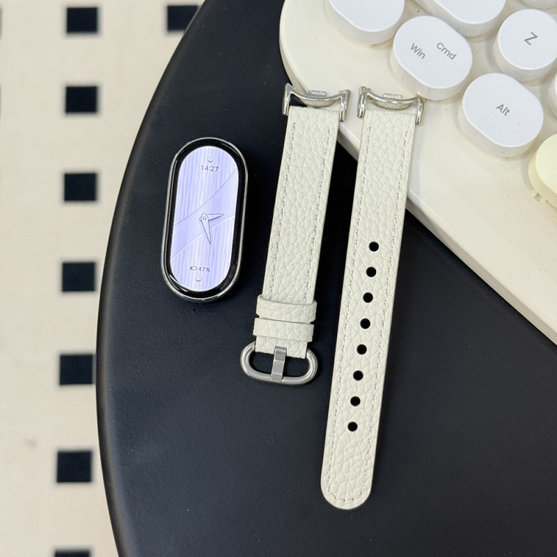 Kožni remen s teksturom kože s granuliranim uzorkom za Xiaomi Mi Band 10/9/NFC i Mi Band 8 Gen, s jednostavnom kopčom
