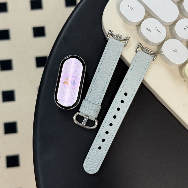 Kožni remen s teksturom kože s granuliranim uzorkom za Xiaomi Mi Band 10/9/NFC i Mi Band 8 Gen, s jednostavnom kopčom