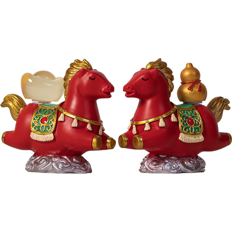 Figurica zodijaka Godine Konja – kreativni novi kineski stil, stolna dekoracija za dom i ured, poklon za rođendan