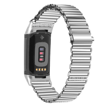 Metalni remen od nehrđajućeg čelika za Fitbit Charge 5 i Charge 6 s kopčom Mountain Loop Slingshot, 18 mm