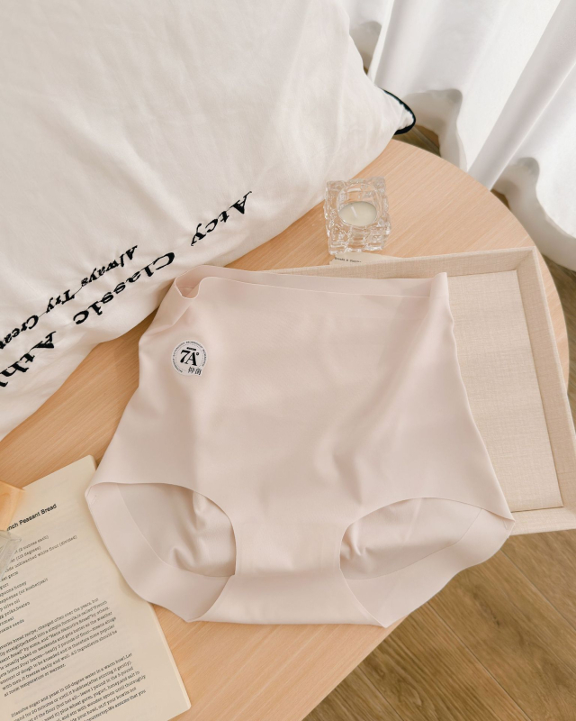 Ženske gaćice visokog struka, antibakterijske, od Ice Silk najlona, prozračne, jednobojne, 7A