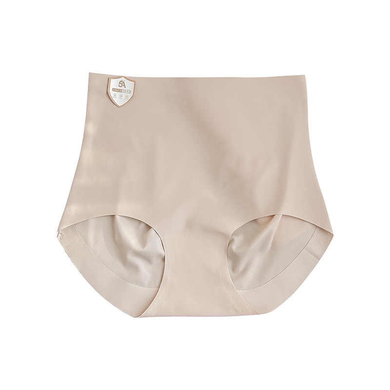 Ženske gaćice visokog struka, antibakterijske, od Ice Silk najlona, prozračne, jednobojne, 7A