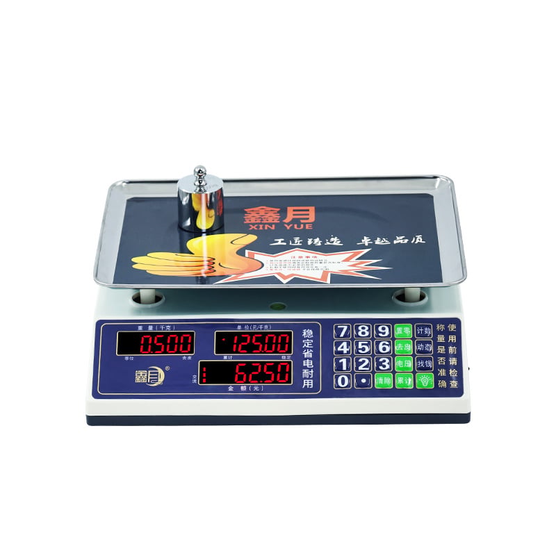 Xinyue 30 kg αδιάβροχη εμπορική ηλεκτρονική ζυγαριά φρούτων και λαχανικών, φορητή