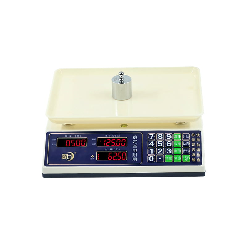 Xinyue 30 kg αδιάβροχη εμπορική ηλεκτρονική ζυγαριά φρούτων και λαχανικών, φορητή