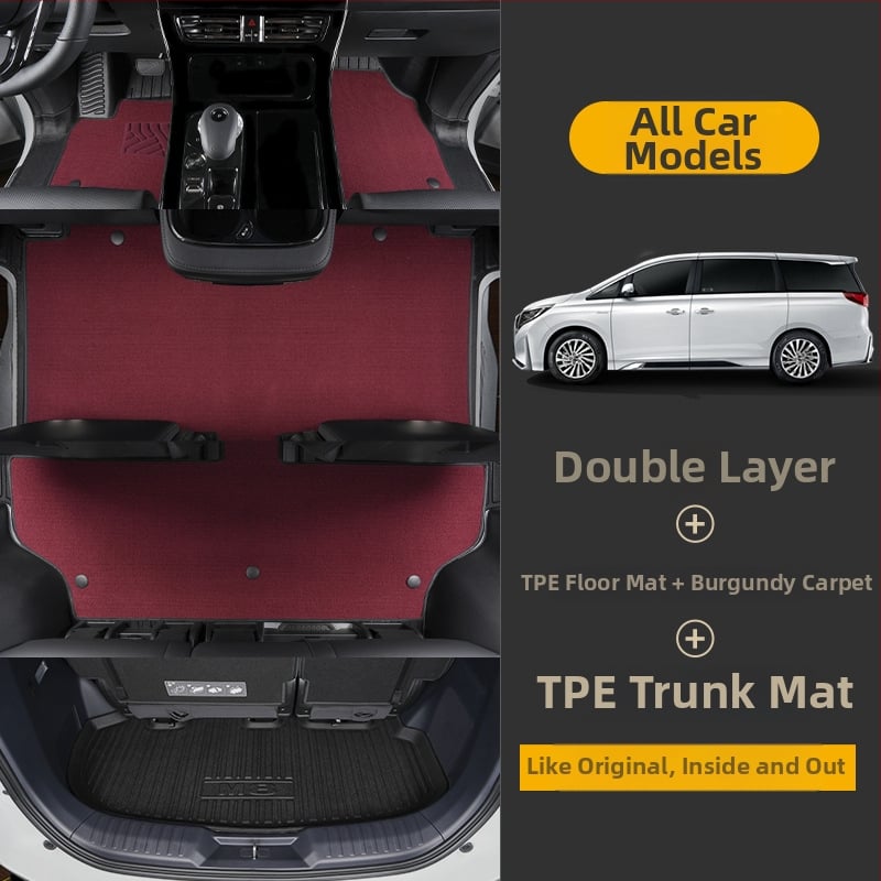 TPE rohože podlahy pre GAC Trumpchi M8, 2018-2025, Master Edition, plné pokrytie, kompatibilné s centrálnou konzolou
