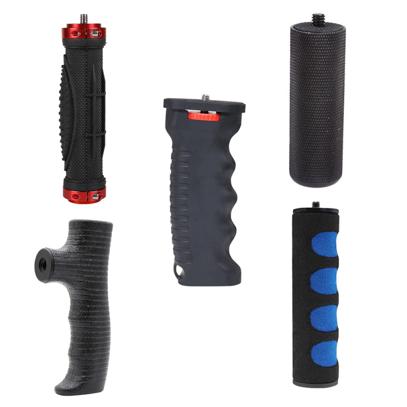 Drška stabilizatora za akcijsku kameru s LED svjetlom, gumeni spužvasti grip, duljina 13 cm
