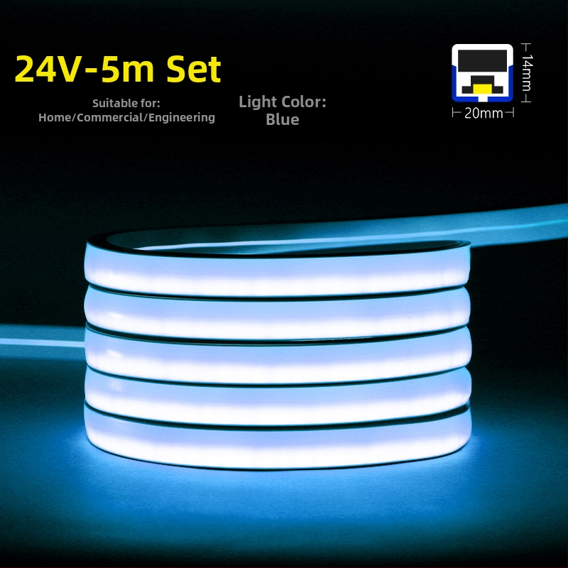 Triac 24V Fleksibilna Plava LED Silikonska Traka, Linearno Svjetlo Za Dnevni Boravak