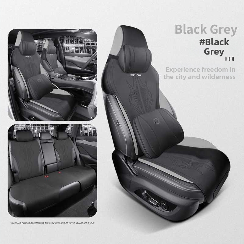BYD Corvette 07 špeciálny set poťahu a vankúša sedadla pre auto, celoročný univerzálny, semi suede, priedušný, čiastočná ochrana, nový štýl