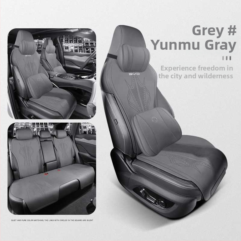 BYD Corvette 07 špeciálny set poťahu a vankúša sedadla pre auto, celoročný univerzálny, semi suede, priedušný, čiastočná ochrana, nový štýl