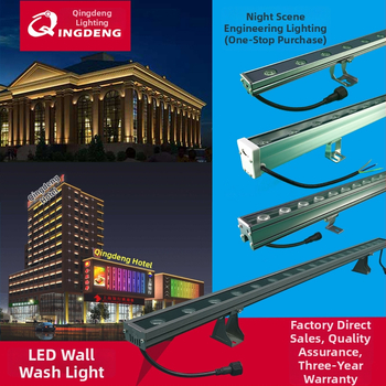 Vonkajšie LED svetlo typu wall washer, vodotesné, 24V/220V, biela, teplá biela a farebné LED diódy, s bariérou a skrytou kabelážou, dvojžilové nočné scénické osvetlenie
